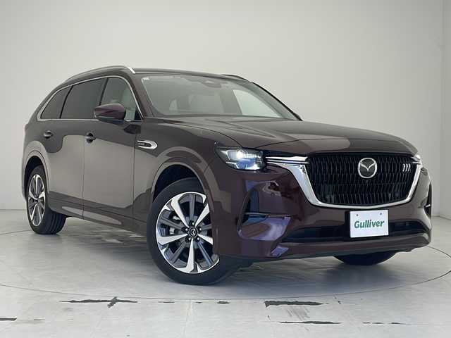 マツダ ＣＸ－８０ XD HV プレミアムモダン 沖縄県 2024(令6)年 0.9万km ワイン 純正ナビ/（フルセグＴＶ　Ｂｌｕｅｔｏｏｔｈ接続　HDMI USB）/ＥＴＣ/ドライブレコーダー/360°ビューモニター/サンルーフ　/クルーズコントロール/４WD/100V充電/メモリ付パワーシート/シートヒーター/エアシート/レザーシート/パワーバックドア/ステアリングスイッチ/ステアリングヒーター/クリアランスソナー/スマートキー/プッシュスタート/純正フロアマット/純正20インチアルミホイール/LEDヘッドライト/オートライト