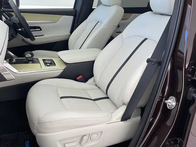 マツダ ＣＸ－８０ XD HV プレミアムモダン 沖縄県 2024(令6)年 0.9万km ワイン 純正ナビ/（フルセグＴＶ　Ｂｌｕｅｔｏｏｔｈ接続　HDMI USB）/ＥＴＣ/ドライブレコーダー/360°ビューモニター/サンルーフ　/クルーズコントロール/４WD/100V充電/メモリ付パワーシート/シートヒーター/エアシート/レザーシート/パワーバックドア/ステアリングスイッチ/ステアリングヒーター/クリアランスソナー/スマートキー/プッシュスタート/純正フロアマット/純正20インチアルミホイール/LEDヘッドライト/オートライト