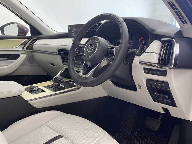 マツダ ＣＸ－８０ XD HV プレミアムモダン 沖縄県 2024(令6)年 0.9万km ワイン 純正ナビ/（フルセグＴＶ　Ｂｌｕｅｔｏｏｔｈ接続　HDMI USB）/ＥＴＣ/ドライブレコーダー/360°ビューモニター/サンルーフ　/クルーズコントロール/４WD/100V充電/メモリ付パワーシート/シートヒーター/エアシート/レザーシート/パワーバックドア/ステアリングスイッチ/ステアリングヒーター/クリアランスソナー/スマートキー/プッシュスタート/純正フロアマット/純正20インチアルミホイール/LEDヘッドライト/オートライト