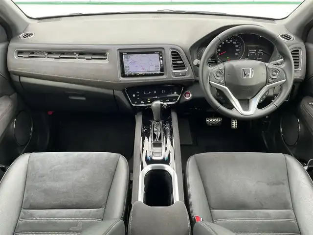 ホンダ ヴェゼル RS ホンダセンシング 山梨県 2016(平28)年 2.5万km ホワイトオーキッドパール ワンオーナー/純正メモリナビ(VXM-175VFi)/純正CD/DVD/SD/Bluetooth接続/フルセグTV/バックカメラ/ETC/前後ドライブレコーダー/前席シートヒーター/パドルシフト/ステアリングスイッチ/電動パーキングブレーキ/ブレーキホールド/スペアキー1本/取扱説明書/保証書