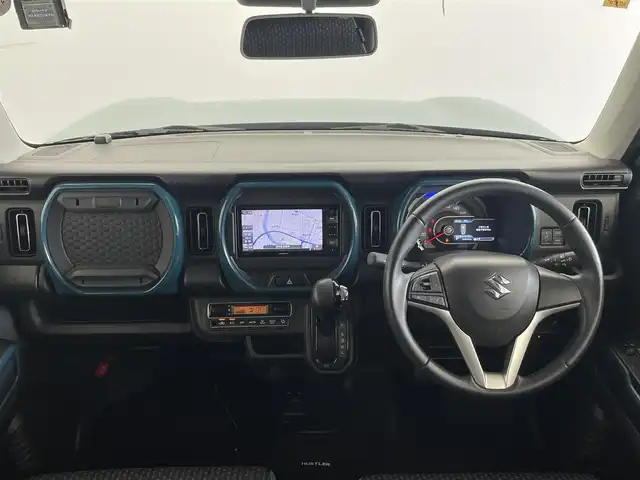 スズキ ハスラー HYBRID X 群馬県 2020(令2)年 2.5万km オフブルーM 社外７インチナビ　バックカメラ　ＬＥＤライト　ハイビームアシスト　シートヒーター　純正１５インチアルミホイール　ステアリングリモコン　ＥＴＣ　ドライブレコーダー　コーナーセンサー　スマートキー　禁煙車