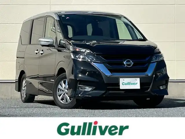 日産 セレナ e－パワー ハイウェイスター V 茨城県 2018(平30)年 7.6万km ダイヤモンドブラック 2トーン 純正9型ナビ/フルセグTV/両側パワースライドドア/アラウンドビューモニター/ビルトインETC/後席用フリップダウンモニター/レーダークルーズコントロール/フロント/バックソナー/エマージェンシーブレーキ/セーフティパックB/・プロパイロット/・車線逸脱防止支援システム/・インテリジェントルームミラー/・踏み間違い衝突防止アシスト/・駐車支援機能/LEDヘッドランプ/オートライト/デュアルオートエアコン/革巻きステアリング/ステアリングスイッチ/純正15インチアルミホイール/スマートキー/プッシュエンジンスターター