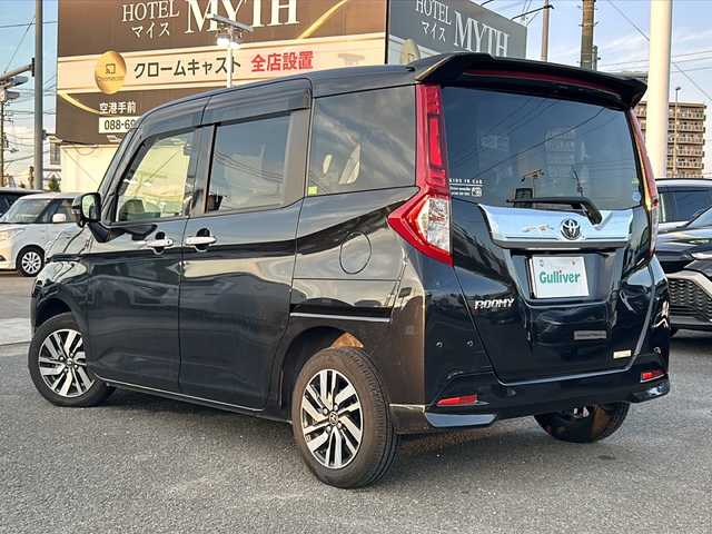 トヨタ ルーミー カスタムG 徳島県 2020(令2)年 5.1万km ブラックマイカメタリック 純正T-Connectナビ【NSZT-W68T】/（Bluetooth/フルセグTV/CD/DVD/AM/FM）/バックカメラ/両側パワースライドドア/シートヒーター/クルーズコントロール/前後コーナーセンサー/LEDヘッドライト/オートライト/前後ドラレコ/ETC/スペアキー/純正14AW/電格ミラー/ドアバイザー