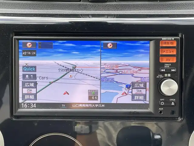 日産 デイズ HWS X Vセレ +SeftyⅡ 山口県 2015(平27)年 11万km クールシルバー 純正メモリナビ/Bluetooth/フルセグTV/バックカメラ/全周囲カメラ（ルームミラー）/プッシュスタート/スマートキー/HIDヘッドライト/フォグライト/衝突軽減ブレーキ/横滑り防止装置/オートライト/純正14インチAW/保証書・取説/スペアキー1個