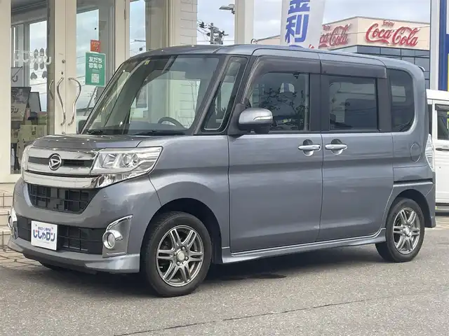 ダイハツ タント カスタム X 秋田県 2014(平26)年 12万km タングステングレーM (株)IDOMが運営する【じしゃロン秋田店】の自社ローン専用車両になりますこちらは現金またはオートローンご利用時の価格です。自社ローンご希望の方は別途その旨お申付け下さい/社外SDナビ【CD/DVD/SD/USB/iPod】/バックカメラ/フルセグTV/両側パワースライドドア/LEDヘッドライト/サマータイヤのみ4本