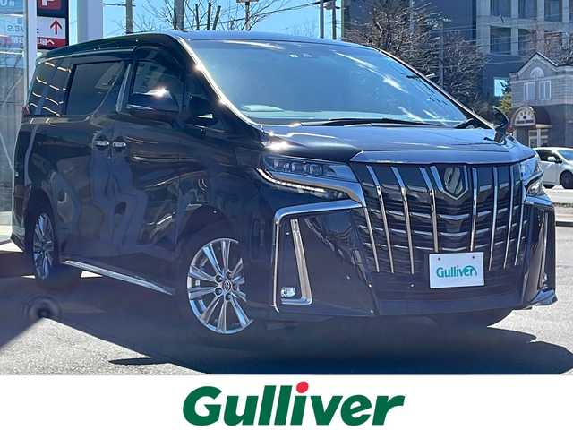 トヨタ アルファード S タイプゴールドⅡ 道央・札幌 2022(令4)年 1.6万km ブラック ・４WD/・衝突軽減ブレーキ/・両側パワースライドドア/・純正ナビ/　CD＆DVD＆BT＆TV/・バックカメラ/・フリップダウンモニター/・パワーバックドア/・ハーフレザーシート/・レーダークルーズコントロール/・コーナーセンサー/・レーンキープアシスト/・アイドリングストップ/・純正エンジンスターター/・前後ドライブレコーダー/・MT付AT/・ビルトインETC/・オートエアコン/・オートライト/・オートリトラミラー/・プッシュスタート/・スマートキー/・オートハイビーム/・デジタルインナーミラー/・ブラインドスポットモニター/・純正フロアマット/・ドアバイザー/・ウインカーミラー/・フォグライト/・スペアキー×１