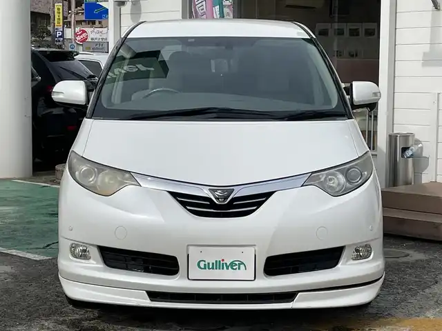 トヨタ エスティマ ハイブリッド G 神奈川県 2006(平18)年 3.5万km ホワイトパールクリスタルシャイン メーカーOP HDDナビ/　（CD・DVD）/フルセグTV/純正フリップダウンモニター/両側パワースライドドア/前後コーナーセンサー/ビルトインETC/純正17インチAW/クルーズコントロール/スマートキー/保証書/取扱説明書