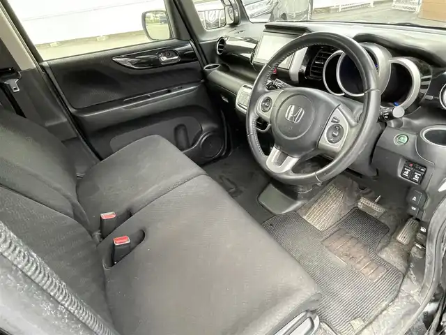 ホンダ Ｎ ＢＯＸ カスタム ターボ SSパッケージ 長野県 2014(平26)年 10.8万km スマートブラック 社外ナビ（FM/AM、CD、DVD、BT）/バックカメラ/フルセグテレビ/クルーズコントロール追従無/社外ETC/前席シートヒーター/両側パワースライドドア/横滑り防止装置/純正フロアマット/キセノンヘッドライト/フォグランプ/社外１４ＡＷ/ABS/保証書、取扱説明書/スマートキー/４ＷＤ/×事故車の為DN落禁止×