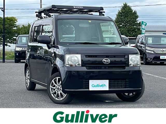 ダイハツ ムーヴ コンテ L 道央・札幌 2014(平26)年 11.1万km ブラックマイカメタリック ４WD/社外メモリーナビ/CD/DVD/BT/フルセグ/エコアイドル/リモコンキー/ハロゲンヘッドライト/ヘッドライトレベライザー/電動格納ミラー/純正フロアマット/ドアバイザー/社外ルーフラック/社外エンジンスターター/鉄チンホイール付冬タイヤ積込/155/65/R14/2021年/山5mm