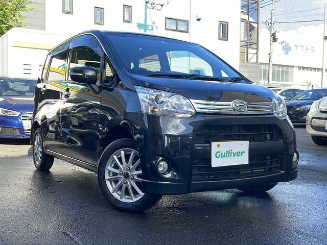 ダイハツ ムーヴ カスタム X 道央・札幌 2012(平24)年 8.4万km ブラックマイカメタリック 4WD/ETC/社外ナビ(AM/FM/TV/CD/DVD)/エコドライブモード/アイドリングストップ/スマートキー
