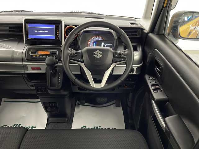 スズキ スペーシア ギア HYBRID XZ 宮崎県 2020(令2)年 4.8万km アクティブイエロー/ガンメタリック2トーン 禁煙車/全方位モニター/純正7インチナビ/（CD・DVD/SD/MSV/BT/USB/フルセグ）/純正ビルトインETC/純正ドライブレコーダー/両側パワースライドドア/スズキセーフティサポート/・衝突被害軽減ブレーキ/・アダプティブクルーズコントロール/・誤発進抑制機能（前後）/・車線逸脱警報/・先行車発進お知らせ/・オートハイビーム/ヘッドアップディスプレイ/LEDヘッドライト/LEDフォグランプ/シートヒーター（前席）/充電用USBポート/リアサーキュレーター/リアサンシェード/純正ドアバイザー