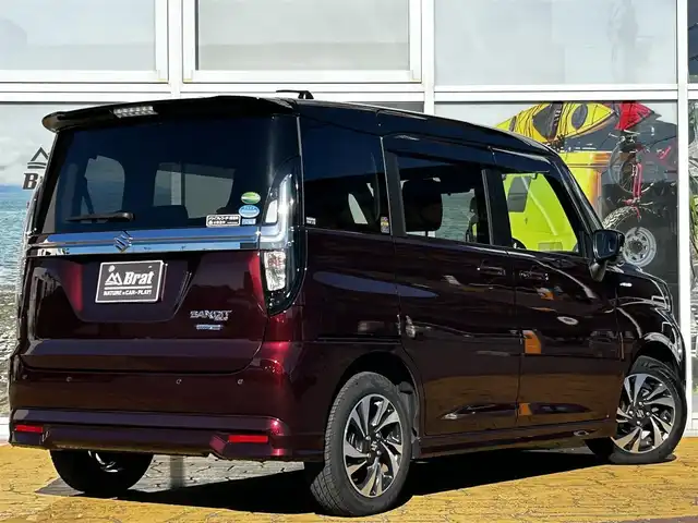 スズキ ソリオ バンディット HV MV 道北・旭川 2021(令3)年 3.4万km メロウディープレッドパール/ブラック 純正10インチナビ/全方位カメラ/フルセグTV/両側パワースライドドア/ヘッドアップディスプレイ/LEDヘッドライト/オートライト/プッシュスタート/スマートキー/ドライブレコーダー/ETC