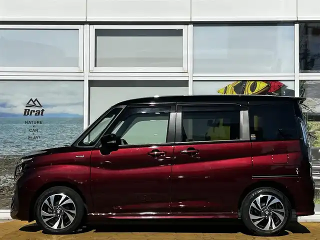 スズキ ソリオ バンディット HV MV 道北・旭川 2021(令3)年 3.4万km メロウディープレッドパール/ブラック 純正10インチナビ/全方位カメラ/フルセグTV/両側パワースライドドア/ヘッドアップディスプレイ/LEDヘッドライト/オートライト/プッシュスタート/スマートキー/ドライブレコーダー/ETC