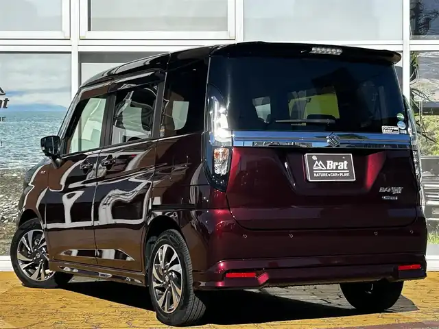 スズキ ソリオ バンディット HV MV 道北・旭川 2021(令3)年 3.4万km メロウディープレッドパール/ブラック 純正10インチナビ/全方位カメラ/フルセグTV/両側パワースライドドア/ヘッドアップディスプレイ/LEDヘッドライト/オートライト/プッシュスタート/スマートキー/ドライブレコーダー/ETC