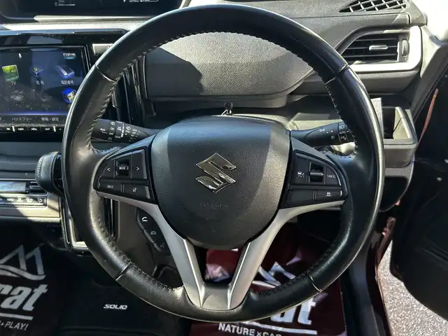 スズキ ソリオ バンディット HV MV 道北・旭川 2021(令3)年 3.4万km メロウディープレッドパール/ブラック 純正10インチナビ/全方位カメラ/フルセグTV/両側パワースライドドア/ヘッドアップディスプレイ/LEDヘッドライト/オートライト/プッシュスタート/スマートキー/ドライブレコーダー/ETC