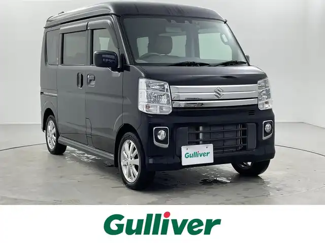 スズキ エブリィ ワゴン PZターボ 福井県 2021(令3)年 4.2万km ブルーイッシュブラックパール3 純正ＳＤナビ　型式：ＣＮ－ＲＺ７６５Ｗ/（ＦＭ／ＡＭ／ＢＴ／ＣＤ／ＤＶＤ／ＳＤ）/４ＷＤ/ターボ車/シートヒーター　/片側パワースライドドア　/フルセグＴＶ /純正アルミホイール /純正フロアマット /社外ドラレコ