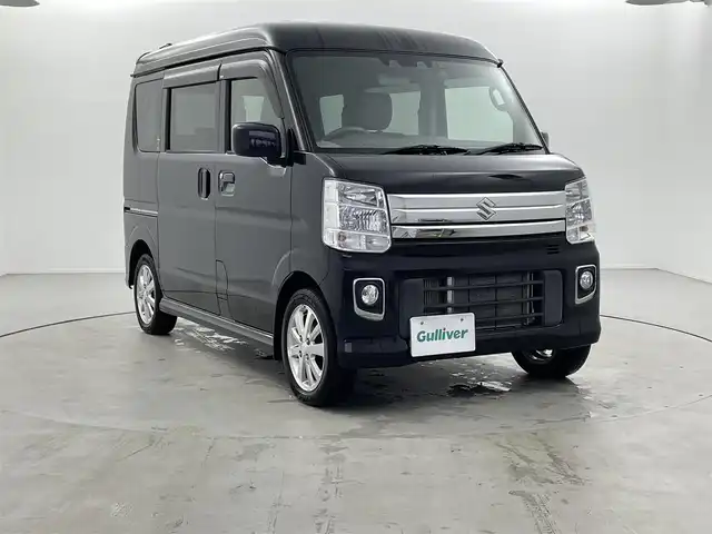 スズキ エブリィ ワゴン PZターボ 福井県 2021(令3)年 4.2万km ブルーイッシュブラックパール3 純正ＳＤナビ　型式：ＣＮ－ＲＺ７６５Ｗ/（ＦＭ／ＡＭ／ＢＴ／ＣＤ／ＤＶＤ／ＳＤ）/４ＷＤ/ターボ車/シートヒーター　/片側パワースライドドア　/フルセグＴＶ /純正アルミホイール /純正フロアマット /社外ドラレコ