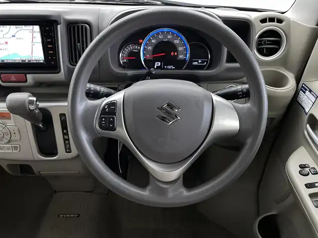 スズキ エブリィ ワゴン PZターボ 福井県 2021(令3)年 4.2万km ブルーイッシュブラックパール3 純正ＳＤナビ　型式：ＣＮ－ＲＺ７６５Ｗ/（ＦＭ／ＡＭ／ＢＴ／ＣＤ／ＤＶＤ／ＳＤ）/４ＷＤ/ターボ車/シートヒーター　/片側パワースライドドア　/フルセグＴＶ /純正アルミホイール /純正フロアマット /社外ドラレコ