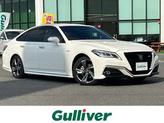 トヨタ クラウン ハイブリッド RS アドバンス 奈良県 2018(平30)年 5.4万km ホワイトパールクリスタルシャイン 純正ナビ/（フルセグ/BT/CD/DVD）/レーダークルーズコントロール/パドルシフト/アラウンドビューモニター/ブラインドスポットモニター/プリクラッシュセーフティ/前後コーナーセンサー/パーキングアシスト/レーンキープアシスト/電動リアゲート/レザーシート（ブラック）/運転席メモリーシート/前席パワーシート/前席シートヒーター/エアーシート/ステアリングヒーター/運転席パワーイージーアクセスシステム/前方ドライブレコーダー/ETC/純正18インチAW