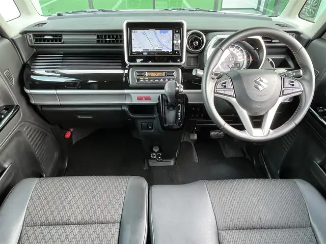 スズキ スペーシア カスタム HYBRID XS ターボ 香川県 2019(令1)年 5.6万km ピュアホワイトP 登録時走行距離：55501km/カロッツェリアナビ/　CD DVD BT　フルセグTV/バックカメラ/両側パワースライドドア/衝突被害軽減装置/レーンキープアシスト/クルーズコントロール/クリアランスソナー/横滑り防止装置/アイドリングストップ/ETC/ドライブレコーダー/ハーフレザーシート/シートヒーター/サンシェード/サーキュレータ/革巻きステアリング/スラアリングリモコン/パドルシフト/プッシュスタート/スマートキー