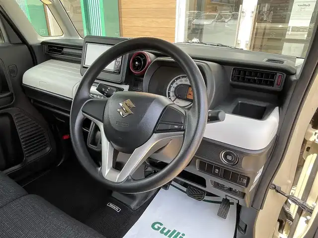 スズキ スペーシア HYBRID G 宮崎県 2020(令2)年 3.9万km シフォンアイボリーM 社外メモリナビ/フルセグテレビ/バックカメラ/衝突被害軽減システム/レーンキープ/横滑り防止装置/アイドリングストップ/ウィンカーミラー/プッシュスタート/ETC/フロアマット