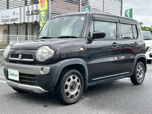 スズキ ハスラー G 奈良県 2014(平26)年 7.7万km アーバンブラウンパールメタリック ワンオーナー /ディーラーナビ [MDV-L300]/(DVD/CD/FM/AM)/地デジ /衝突被害軽減システム /運転席シートヒーター /ビルトインETC /電動格納ミラー /プッシュスタート /純正フロアマット /純正ドアバイザー /保証書 /取扱説明書