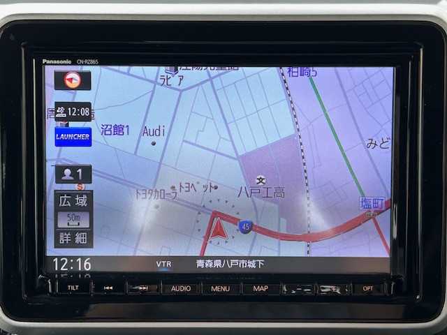 スズキ スペーシア カスタム HYBRID XS ターボ 青森県 2020(令2)年 5.1万km ピュアホワイトP ワンオーナー/turbo/4WD/AV一体型ナビゲーション（BlueTooth/フルセグ）/両側パワースライドドア/LEDヘッドライト/フォグランプ/ハーフレザーシート/前席シートヒーター/スリムサーキュレーター/ヘッドアップディスプレイ/後部コーナーセンサー/スペアキー/保証書/取扱説明書/ナビ説明書