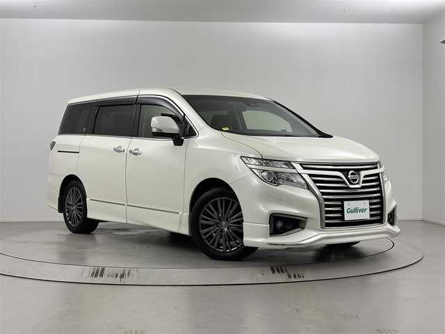 日産 エルグランド 250HWS S アーバンクロム 埼玉県 2020(令2)年 4.8万km ブリリアントホワイトパール エマージェンシーブレーキ/クルーズコントロール/両側パワースライドドア/純正メモリナビ(型式:MM519D-L)/CD/DVD/Bluetooth/フルセグ/フリップダウンモニター/前後ドライブレコーダー/ETC/ハーフレザーシート/オットマン/プッシュスタート/スマートキー