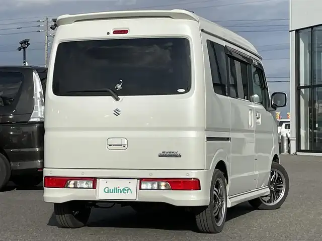 スズキ エブリィ ワゴン PZターボ スペシャル 道央・札幌 2019(令1)年 5.5万km パールホワイト ４WD/純正ナビ/AM/FM/BT/SD/CD/DVD/フルセグ/衝突被害軽減ブレーキ/横滑り防止装置/レーンキープアシスト/クリアランスソナー/両側パワースライドドア/D席シートヒーター/レザー調シートカバー/ステアリングリモコン/デジタルインナーミラー/プッシュスタート/スマートキー/キセノンヘッドライト/オートライト/オートマチックハイビーム/フォグランプ/電動格納ミラー/ヒーテッドドアミラー/ウィンカーミラー/純正フロアマット/ドアバイザー/スペアキー/純正エンジンスターター/社外AW付冬タイヤ積込/165/60/R14/2019年/山5mm