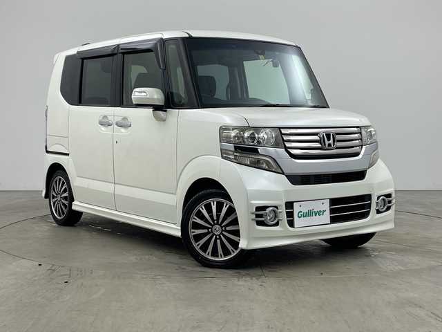 ホンダ Ｎ ＢＯＸ カスタム G ターボ Aパッケージ 兵庫県 2014(平26)年 9.2万km プレミアムホワイトパール ・純正8インチナビ/BT/CD/DVD/TV/USB/SD/・バックカメラ/・安心パッケージ/・シティブレーキアクティブシステム/・クルーズコントロール/・両側パワースライドドア/・横滑り防止装置/・ステアリングスイッチ/・パドルシフト/・前方ドライブレコーダー/・電動格納ミラー/・HIDヘッドライト/・フォグランプ/・純正16インチホイール/・スマートキー/・スペアキー/・取扱説明書/・保証書