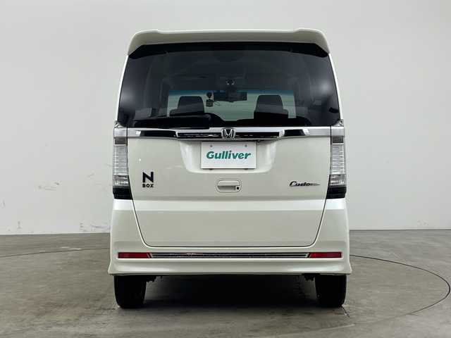 ホンダ Ｎ ＢＯＸ カスタム G ターボ Aパッケージ 兵庫県 2014(平26)年 9.2万km プレミアムホワイトパール ・純正8インチナビ/BT/CD/DVD/TV/USB/SD/・バックカメラ/・安心パッケージ/・シティブレーキアクティブシステム/・クルーズコントロール/・両側パワースライドドア/・横滑り防止装置/・ステアリングスイッチ/・パドルシフト/・前方ドライブレコーダー/・電動格納ミラー/・HIDヘッドライト/・フォグランプ/・純正16インチホイール/・スマートキー/・スペアキー/・取扱説明書/・保証書