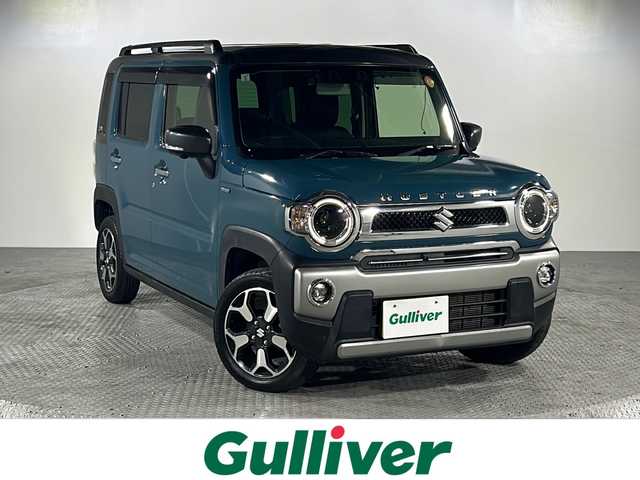 スズキ ハスラー Jスタイル 沖縄県 2021(令3)年 1.3万km デニムブルー ガンメタリック 2トーン 禁煙車/県外仕入れ/純正8インチナビ（TV/DVD/BT）/全方位カメラ/車線逸脱警報/衝突軽減システム/デュアルカメラブレーキサポート/アイドリングストップ/ETC/シートヒーター/純正フロアマット/純正15インチアルミホイール/ルーフレール/LEDヘッドライト/スマートキー