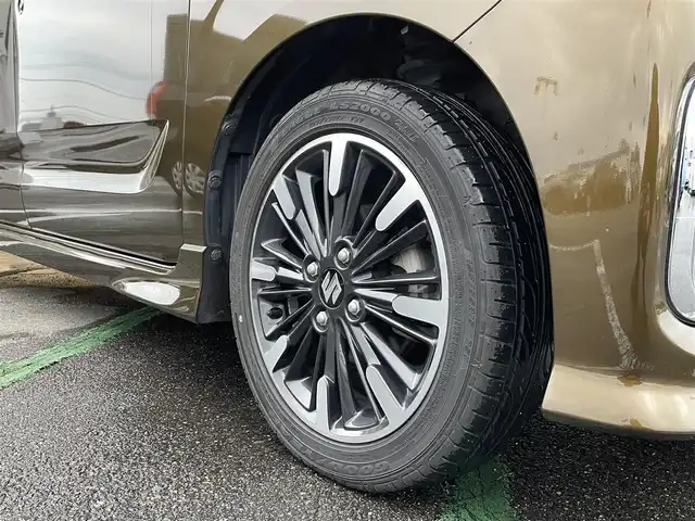スズキ スペーシア カスタム HYBRID XS 長崎県 2018(平30)年 5.9万km ブレイブカーキP 社外ナビ/スズキセーフティーサポート/両側パワースライドドア/ETC/ドライブレコーダー/バックカメラ/ハーフレザーシート/シートヒーター/コーナーセンサー/レーンキープアシスト/サーキュレーター/スマートキー/純正フロアマット/アイドリングストップ