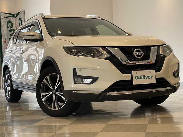 日産 エクストレイル 20Xi 福井県 2019(令1)年 6.8万km ブリリアントホワイトパール 純正９インチSDナビ/フルセグTV/アラウンドビューモニター/プロパイロット/ダウンヒルコントロール/前後コーナーセンサー/エマージェンシーブレーキ/ブラインドスポットウォーニング/純正ドライブレコーダー（DJ4-D）/ETC/デジタルインナーミラー/パワーバックドア/全席シートヒーター/オートライト/LEDヘッドライト/LEDフォグ/純正18インチアルミホイール/電動パーキング/オートホールド/プッシュスタート/スマートキー×2/ルーフレール/純正フロアマット
