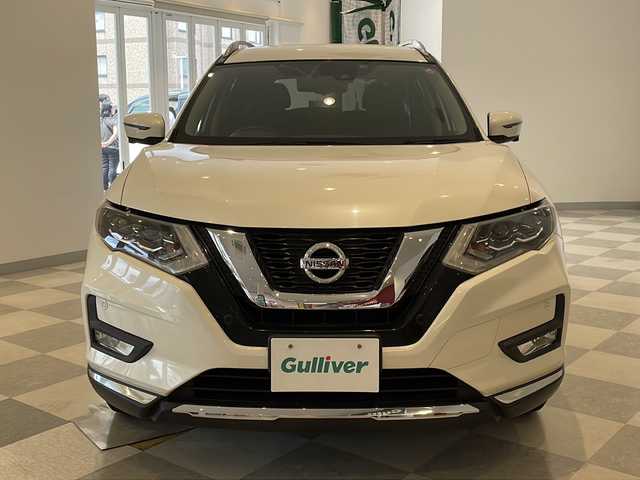 日産 エクストレイル 20Xi 福井県 2019(令1)年 6.8万km ブリリアントホワイトパール 純正９インチSDナビ/フルセグTV/アラウンドビューモニター/プロパイロット/ダウンヒルコントロール/前後コーナーセンサー/エマージェンシーブレーキ/ブラインドスポットウォーニング/純正ドライブレコーダー（DJ4-D）/ETC/デジタルインナーミラー/パワーバックドア/全席シートヒーター/オートライト/LEDヘッドライト/LEDフォグ/純正18インチアルミホイール/電動パーキング/オートホールド/プッシュスタート/スマートキー×2/ルーフレール/純正フロアマット