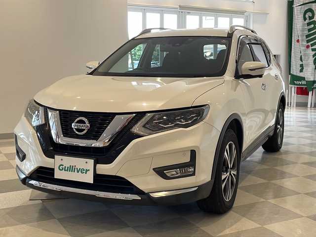 日産 エクストレイル 20Xi 福井県 2019(令1)年 6.8万km ブリリアントホワイトパール 純正９インチSDナビ/フルセグTV/アラウンドビューモニター/プロパイロット/ダウンヒルコントロール/前後コーナーセンサー/エマージェンシーブレーキ/ブラインドスポットウォーニング/純正ドライブレコーダー（DJ4-D）/ETC/デジタルインナーミラー/パワーバックドア/全席シートヒーター/オートライト/LEDヘッドライト/LEDフォグ/純正18インチアルミホイール/電動パーキング/オートホールド/プッシュスタート/スマートキー×2/ルーフレール/純正フロアマット