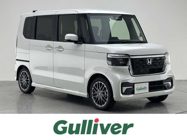 ホンダ Ｎ ＢＯＸ カスタム ターボ 兵庫県 2025(令7)年 0.1千km プラチナホワイトパール 届出済未使用車/純正メモリーナビ（BT/USB/ フルセグTV）/バックカメラ/純正15インチアルミホイール/LEDヘッドランプ/両側パワースライドドア/ハーフレザーシート/スマートキー2本/プッシュスタート/ACC/LKA/DCS/オートハイビーム/ヘッドライトレベライザー/シートヒーター