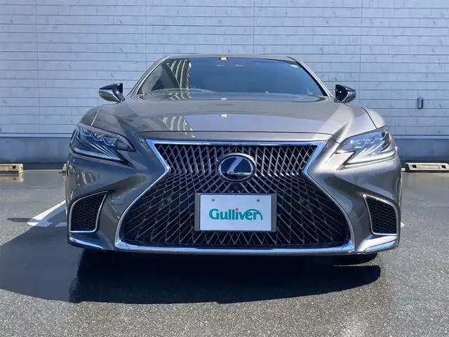 レクサス ＬＳ 500h バージョンL 静岡県 2019(令1)年 7.2万km マンガンラスター Toyota Safety Sense/純正ナビ/　AM FM CD DVD Bluetooth USB AUX/フルセグTV/ビルトインETC2.0/LEDオートヘッドランプ/全席シートヒーター＆シートベンチレーション/レーダークルーズコントロール/デジタルインナーミラー/パワートランクリッド/純正20インチアルミホイール/ヘッドアップディスプレイ/電動リアサンシェード/スマートキー2本＆カードキー1枚/アラウンドビューモニター/ドライブレコーダー/ブラウンレザーシート/全席パワーシート