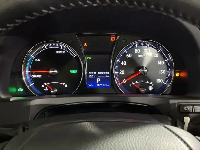 トヨタ クラウン ハイブリッド アスリートG 福岡県 2013(平25)年 8.8万km ホワイトパールクリスタルシャイン 純正HDDナビゲーション/CD DVD BT/フルセグテレビ/バックモニター/プリクラッシュモニター/レーダークルーズコントロール/オートハイビーム/革シート/シートヒーター/ベンチレーション/パワーシート/革巻きステアリング/ステアリングスイッチ/ETC/ステアリングヒーター/オートライト/純正18インチアルミホイール/後席シェード