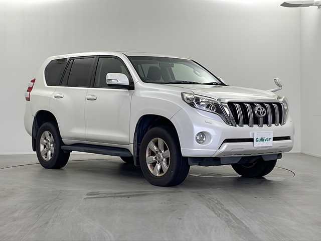 トヨタ ランドクルーザー プラド TX 栃木県 2014(平26)年 14.1万km ホワイトパールクリスタルシャイン サンルーフ/社外7インチナビ/AM FM CD DVD USB SD BT フルセグTV/ETC/前方ドライブレコーダー/バックカメラ/トランスファースイッチ/フォグランプ/オートエアコン/LEDヘッドライト/電動格納ミラー/プッシュスタート/オートライト/カーテンエアバック/純正17インチアルミホイール/純正フロアマット/スマートキー