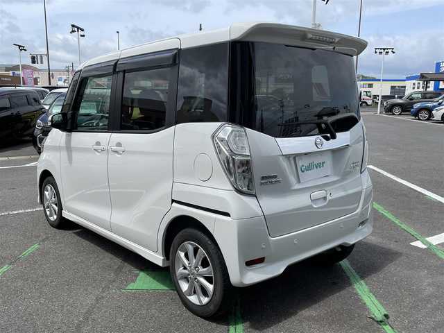 日産 デイズ ルークス ハイウェイスターX 長崎県 2019(平31)年 1.8万km ホワイトパール 全方位カメラ/社外ナビ/（ワンセグ・BT・FMAM・CD)/エマージェンシーブレーキ/レーンキープアシスト/ETC/左パワースライドドア/スマートキー/スペアキー/前後ドライブレコーダー/コーナーセンサー/オートライト/LEDヘッドライト/オートハイビーム/アイドリングストップ