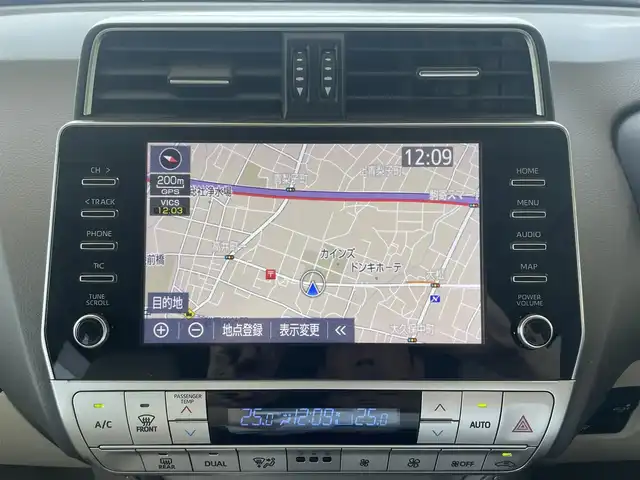 トヨタ ランドクルーザー プラド TX Lパッケージ マットブラED 群馬県 2022(令4)年 2.5万km ブラック サンルーフ/純正メモリナビ（Tコネクティッドナビ）、/　Bluetoothオーディオ、ミラーキャスト/ベージュレザーシート/前席シートヒーター、エアシート、パワーシート/アラウンドビューモニター/ルーフレール/３列目電動格納シート/ウインカーミラー/ビルトインETC2.0/LEDヘッドライト/オートマチックハイビーム/革巻きステア/クリアランスソナー（前後）/社外ドライブレコーダー（前後録画）/プリクラッシュセーフティ/レーンキープアシスト/レーダークルーズコントロール/スマートキー×２/保証書、取説