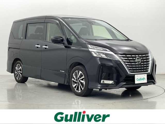 日産 セレナ ハイウェイスター V 熊本県 2020(令2)年 3.5万km ダイヤモンドブラック 禁煙車　/純正ナビ（ＣＤ・ＤＶＤ・フルセグ・ＢＴ・ＳＤ）/全周囲カメラ　/純正前方ドライブレコーダー　/フリップダウンモニター/ビルトインＥＴＣ　/両側パワースライドドア　/前後クリアランスソナー　/プロパイロット/レーダークルーズコントロール/衝突軽減ブレーキ/レーンキープアシスト/横滑り防止/アイドリングストップ/純正フロアマット/純正１６インチAW/オートライト/LEDヘッドライト/フォグライト/スマートキー/プッシュスタート