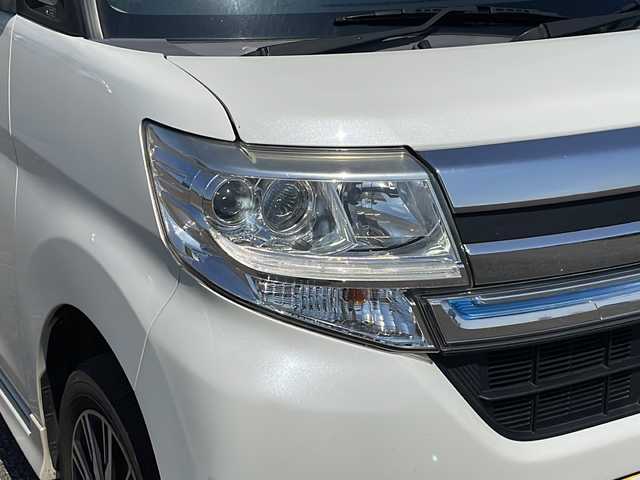 ダイハツ タント カスタム X トップED SAⅡ 新潟県 2015(平27)年 9.4万km パールホワイトⅢ 4WD/純正SDナビ( NSZN-W65D)/CD/DVD/BT/フルセグテレビ/SDミュージックサーバー/バックカメラ/ETC/衝突被害軽減ブレーキ/レーンキープアシスト/片側パワースライドドア/ベンチシート/革調シートカバー/ステアリングスイッチ/スマートキー/プッシュスタート/LEDヘッドライト/オートライト/フォグランプ/純正14インチアルミホイール