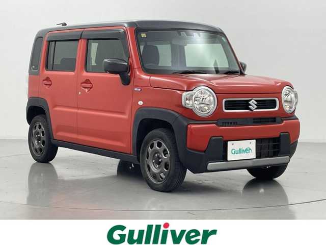 スズキ ハスラー HYBRID G ターボ 熊本県 2020(令2)年 3.6万km バーミリオンオレンジ/ガンメタリック2トーン ワンオーナー　/社外ナビMDV-D407BTW（ＣＤ・ＤＶＤ・フルセグ・ＢＴ・ＳＤ）/前席シートヒーター　/スズキセーフティサポート/・衝突軽減ブレーキデュアルカメラブレーキ/・アダブティブクルーズコントロール/・レーンキープアシスト/・標識認識機能/・踏み間違い防止/・オートマチックハイビーム/横滑り防止/アイドリングストップ/後ろのみコーナーセンサー/パドルシフト/社外フロアマット/オートライト/スマートキー/プッシュスタート/スペアキー1本/保証書/取扱説明書