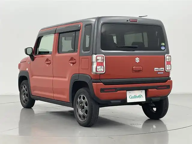 スズキ ハスラー HYBRID G ターボ 熊本県 2020(令2)年 3.6万km バーミリオンオレンジ/ガンメタリック2トーン ワンオーナー　/社外ナビMDV-D407BTW（ＣＤ・ＤＶＤ・フルセグ・ＢＴ・ＳＤ）/前席シートヒーター　/スズキセーフティサポート/・衝突軽減ブレーキデュアルカメラブレーキ/・アダブティブクルーズコントロール/・レーンキープアシスト/・標識認識機能/・踏み間違い防止/・オートマチックハイビーム/横滑り防止/アイドリングストップ/後ろのみコーナーセンサー/パドルシフト/社外フロアマット/オートライト/スマートキー/プッシュスタート/スペアキー1本/保証書/取扱説明書
