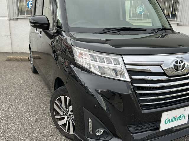 トヨタ ルーミー カスタムG 富山県 2019(平31)年 9.9万km ブラックマイカメタリック スマートキー×２/両側パワースライドドア/リモコンエンジンスターター/純正メモリーナビ(NSZT-W68T)/DVD/MSV/BT/フルセグTV/バックカメラ/ビルトインETC/前後ドラレコ(ZDR016)/衝突安全ブレーキ/オートハイビーム/LEDヘッドライト/フォグ/プッシュスタート/アイドリングストップ/クリアランスソナー/リアロールシェード/シートバックテーブル(D/N)/皮巻きステアリング/ステアリングスイッチ/純正フロアマット/取説・ナビ取説