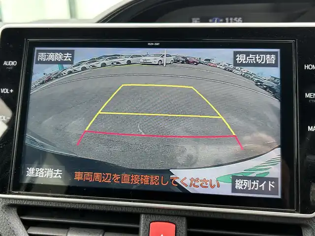 トヨタ エスクァイア Gi 香川県 2019(令1)年 3.9万km ブラック 純正10インチメモリーナビ（NSZN-Z68T）/→AM/FM/CD/DVD/Bluetooth/フルセグTV/フリップダウンモニター/バックカメラ/両側パワースライドドア/黒革シート/シートヒーター/ビルトイン2.0ETC/ウッドコンビステアリング/クルーズコントロール/衝突軽減ブレーキ/レーンキープアシスト/アイドリングストップ/LEDヘッドライト/オートハイビーム/前方ドライブレコーダー/コーナーセンサー/純正15インチアルミホイール/純正フロアマット/サンシェード/プッシュスタート/スマートキー
