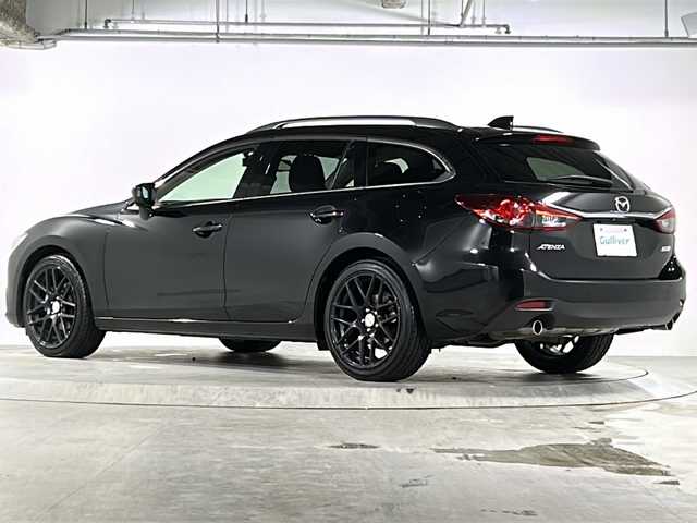 マツダ アテンザ ワゴン 20S 広島県 2014(平26)年 4万km ジェットブラックマイカ 禁煙車/純正ナビ/（Bluetooth/SD/CD/DVD/AUX/フルセグTV)/バックカメラ/前後ドライブレコーダー/ETC/クルーズコントロール/社外19インチアルミホイール/純正フロアマット/トノカバー/ルーフレール/LEDヘッドライト/アダプティブフロントライティングシステム/オートライト/ABS/横滑り防止装置/スペアキー1本/スマートキー/取扱説明書/保証書