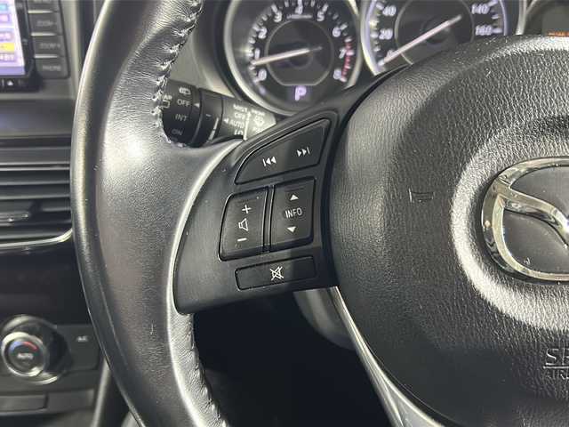 マツダ アテンザ ワゴン 20S 広島県 2014(平26)年 4万km ジェットブラックマイカ 禁煙車/純正ナビ/（Bluetooth/SD/CD/DVD/AUX/フルセグTV)/バックカメラ/前後ドライブレコーダー/ETC/クルーズコントロール/社外19インチアルミホイール/純正フロアマット/トノカバー/ルーフレール/LEDヘッドライト/アダプティブフロントライティングシステム/オートライト/ABS/横滑り防止装置/スペアキー1本/スマートキー/取扱説明書/保証書